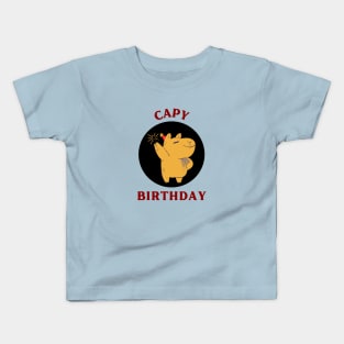 Capy Birthday | Capybara Pun Kids T-Shirt